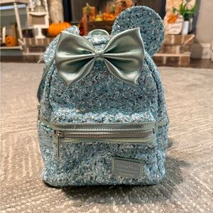 Loungefly Disney Parks Silver Sequin Bag